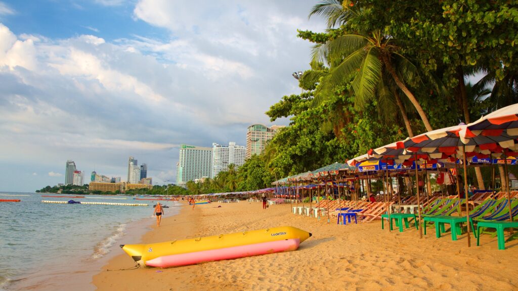 Pattaya beach, located in Central Pattaya