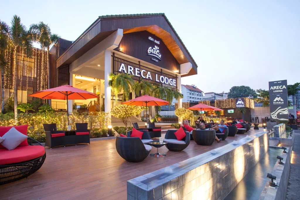 outside view of the Areca Lodge hotel